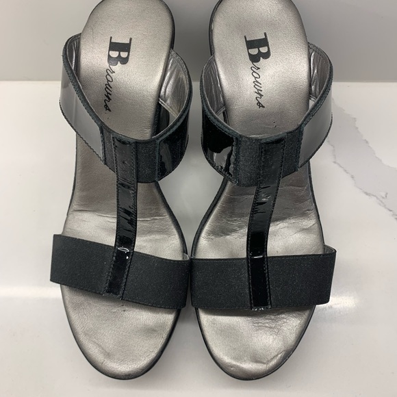 Browns Black Platform Shoes sz 39 perfect condition - Picture 4 of 7